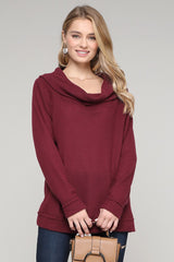 Ruby Red Waffle Knit Sweater