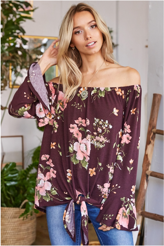 Off the Shoulder Floral Top
