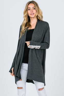 Cardigan With Lace Detail
